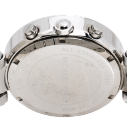 Pre Owned Michael Kors Silver White Stainless Steel Parker MK5353 Women's Wristwatch 39 mm