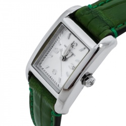 Pre Owned ساعة يد نسائية مايكل كورس تيلور أم كيه2416 جلد تمساح ستانلس ستيل فضية 20 مم