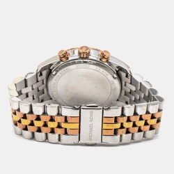 Michael Kors Silver Tri-Tone Stainless Steel Lexington MK5735 Women's Wristwatch 38 mm