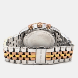 Michael Kors Silver Tri-Tone Stainless Steel Lexington MK5735 Women's Wristwatch 38 mm