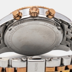 Michael Kors Silver Tri-Tone Stainless Steel Lexington MK5735 Women's Wristwatch 38 mm