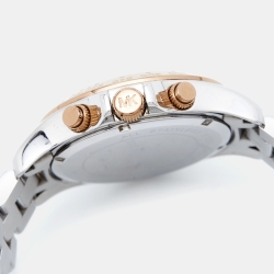 Pre Owned Michael Kors Silver Two-Tone Stainless Steel Layton MK5622 Women's Wristwatch 39 mm