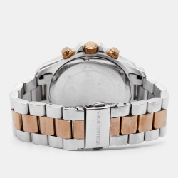 Pre Owned Michael Kors Silver Two-Tone Stainless Steel Layton MK5622 Women's Wristwatch 39 mm