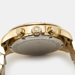 مملوكة مسبقًا Michael Kors Mother of Pearl Gold Plated Stainless Steel Lexington MK7241 Women's Wristwatch 38 mm 