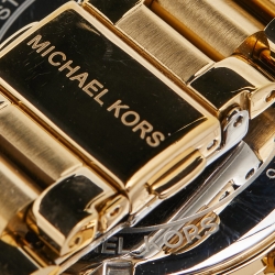 Michael Kors Blue Gold Plated Stainless Steel Lexington MK7216 Women's Wristwatch 38 mm