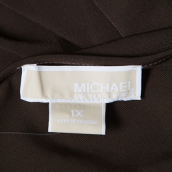 Michael Michael Kors Bark Brown Sleeveless Tank Maxi Dress XL