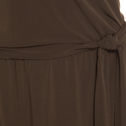 Michael Michael Kors Bark Brown Sleeveless Tank Maxi Dress XL