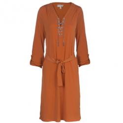 MICHAEL Michael Kors Orange Drawstring Detail Dress S