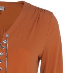 MICHAEL Michael Kors Orange Drawstring Detail Dress S