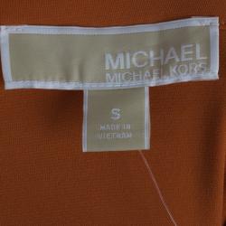 MICHAEL Michael Kors Orange Drawstring Detail Dress S
