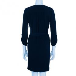 MICHAEL Michael Kors Navy Drawstring Detail Dress S