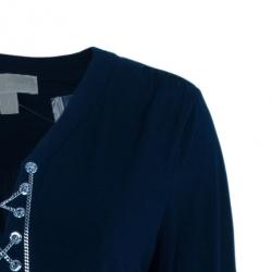 MICHAEL Michael Kors Navy Drawstring Detail Dress S
