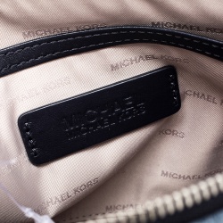 Pre Owned Michael Michael Kors Blue Denim and Leather Medium Cooper Wristlet 