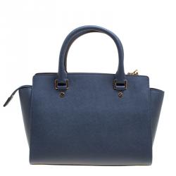 Pre Owned حقيبة مايكل مايكل كورس سحاب علوي سلما متوسطة جلد كحلية