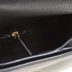 Pre Owned حقيبة كروس مايكل مايكل كورس ساديل ماكسين جلد أسود متوسطة