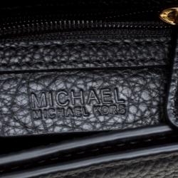 Pre Owned حقيبة كروس مايكل مايكل كورس ساديل ماكسين جلد أسود متوسطة