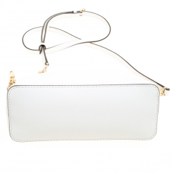 مملوكة مسبقًا حقيبة كروس مايكل مايكل كورس سيندي جلد بيضاء