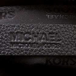 Pre Owned Michael Michael Kors White/Black Leather Large Karson Satchel