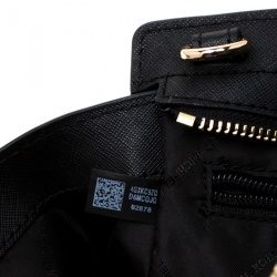 Pre Owned MICHAEL Michael Kors Black/Red Rose Printed Signature Leather Medium Selma Crossbody Bag 