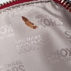 Pre Owned Michael Michael Kors Red Saffiano Leather Scarlet Satchel