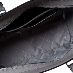Pre Owned MICHAEL Michael Kors Grey Saffiano Leather Large Selma Tote