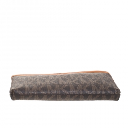 MICHAEL Michael Kors Brown/Tan Signature Coated Canvas and Leather Belt Bag