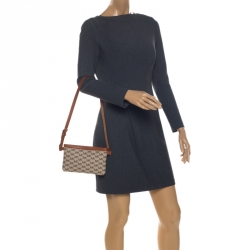 MICHAEL Michael Kors Beige/Tan Signature Coated Canvas and Leather Belt Bag