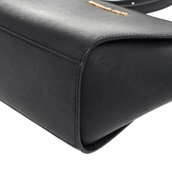 Pre Owned حقيبة كروس مايكل مايكل كورس سيلما جلد أسود صغيرة