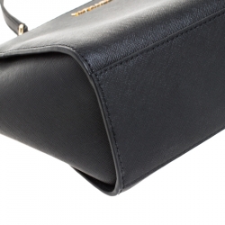 Pre Owned حقيبة كروس مايكل مايكل كورس سيلما جلد أسود صغيرة