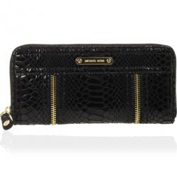 MICHAEL Michael Kors Moxley Python Continental Zip Around Leather Wallet