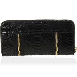 MICHAEL Michael Kors Moxley Python Continental Zip Around Leather Wallet