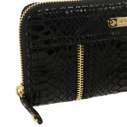 MICHAEL Michael Kors Moxley Python Continental Zip Around Leather Wallet