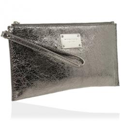 MICHAEL Michael Kors Large Jet Set Crinkled Metallic Clutch