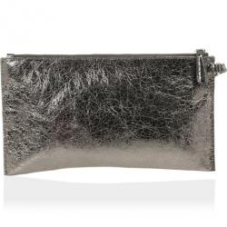 MICHAEL Michael Kors Large Jet Set Crinkled Metallic Clutch