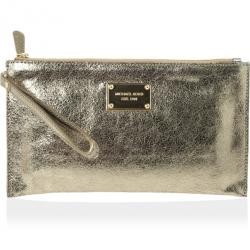 MICHAEL Michael Kors Large Jet Set Crinkled Metallic Clutch Bag