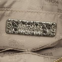 MICHAEL Michael Kors Large Jet Set Crinkled Metallic Clutch Bag