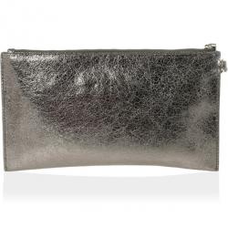 MICHAEL Michael Kors Gunmetal Large Jet Set Clutch Bag