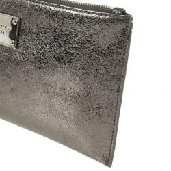 MICHAEL Michael Kors Gunmetal Large Jet Set Clutch Bag