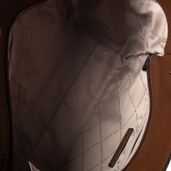 Pre Owned MICHAEL Michael Kors Brown Coated Canvas Jet Set Chain Shoulder Bag