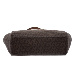 Pre Owned MICHAEL Michael Kors Brown Coated Canvas Jet Set Chain Shoulder Bag