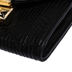 Pre Owned MICHAEL Michael Kors Black Leather Whitney Chain Wallet