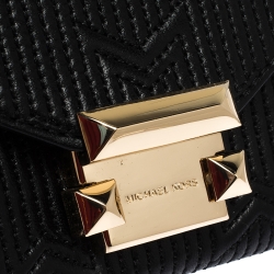 Pre Owned MICHAEL Michael Kors Black Leather Whitney Chain Wallet