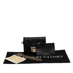 Pre Owned MICHAEL Michael Kors Black Leather Whitney Chain Wallet