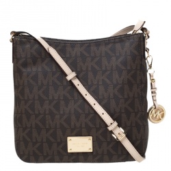 Michael Michael Kors PVC Large Jet Set Travel Messenger Bag