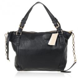 مملوكة مسبقًا MICHAEL Michael Kors Black Leather Deneuve Satchel