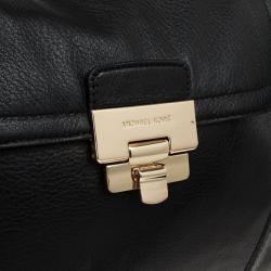 مملوكة مسبقًا MICHAEL Michael Kors Black Leather Deneuve Satchel