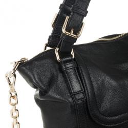 مملوكة مسبقًا MICHAEL Michael Kors Black Leather Deneuve Satchel