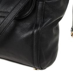 مملوكة مسبقًا MICHAEL Michael Kors Black Leather Deneuve Satchel