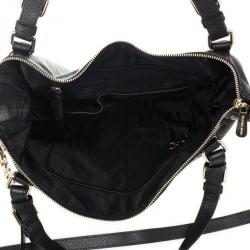 مملوكة مسبقًا MICHAEL Michael Kors Black Leather Deneuve Satchel