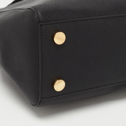 Pre Owned MICHAEL Michael Kors Black Leather Sutton Tote